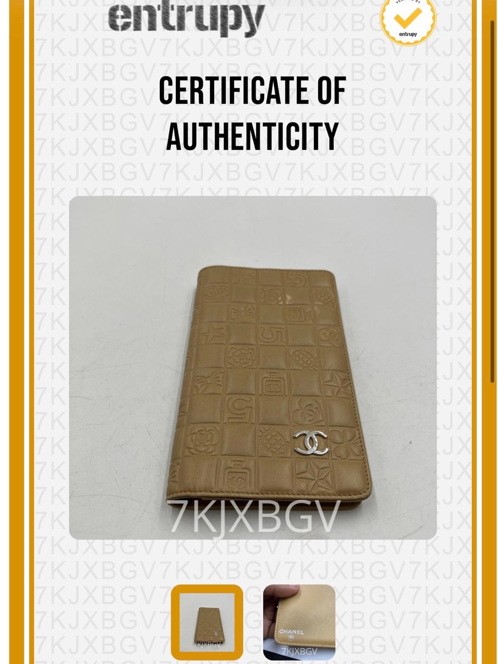 ✨ Authentic Chanel Icon Lucky Symbols Bi-Fold long wallet ✨ w/Entrupy COA - Picture 13 of 13